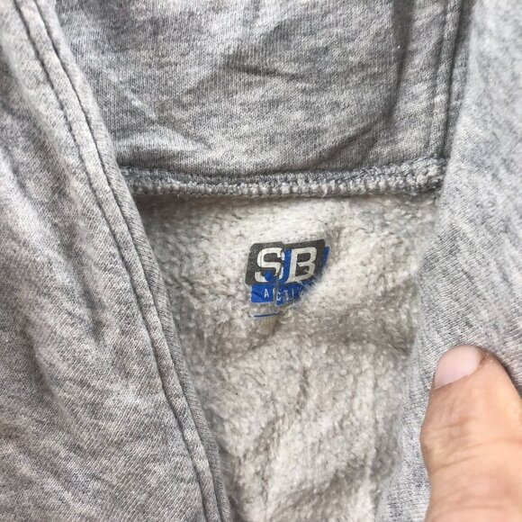 St. John Bay Women's Sweatshirt Pullover High Cloar V-Neck Fleece Gray - Picture 3 of 11